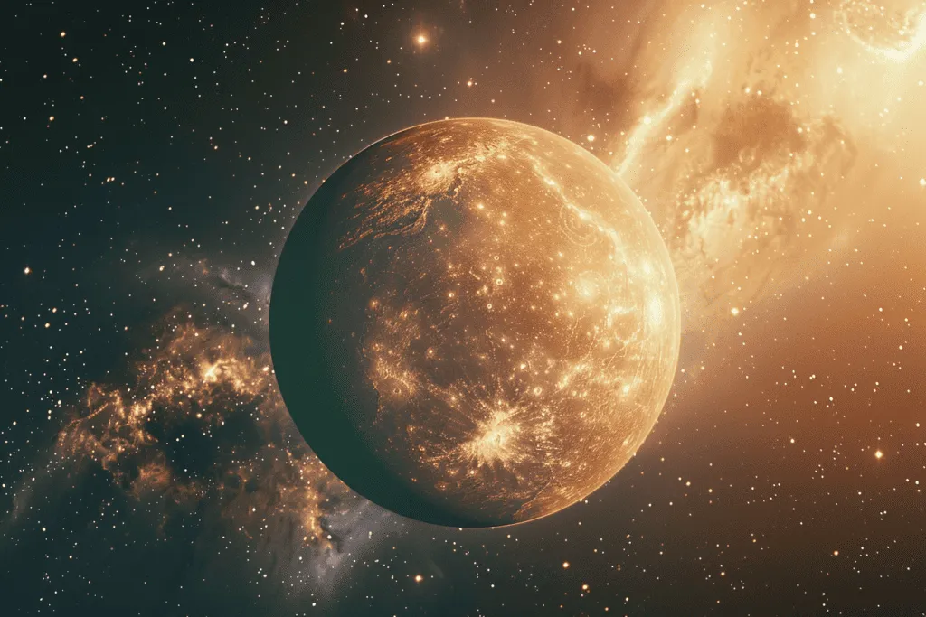 An image of a planet in space.